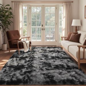 6x9 Ft Large Shag Rugs for Living Room Decor, Tie-Dyed Ultra Soft Fluffy Furry Area Rugs for Bedroom Indoor Floor, Aesth