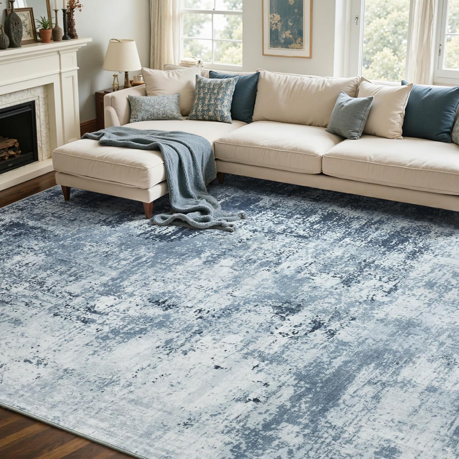 b0g1t3fsyp 1 6x9 Ft Large Area Rugs for Living Room, Soft Non-Slip Washable Rugs Modern Abstract Pattern Carpet for Bedroom Indoor Fl
