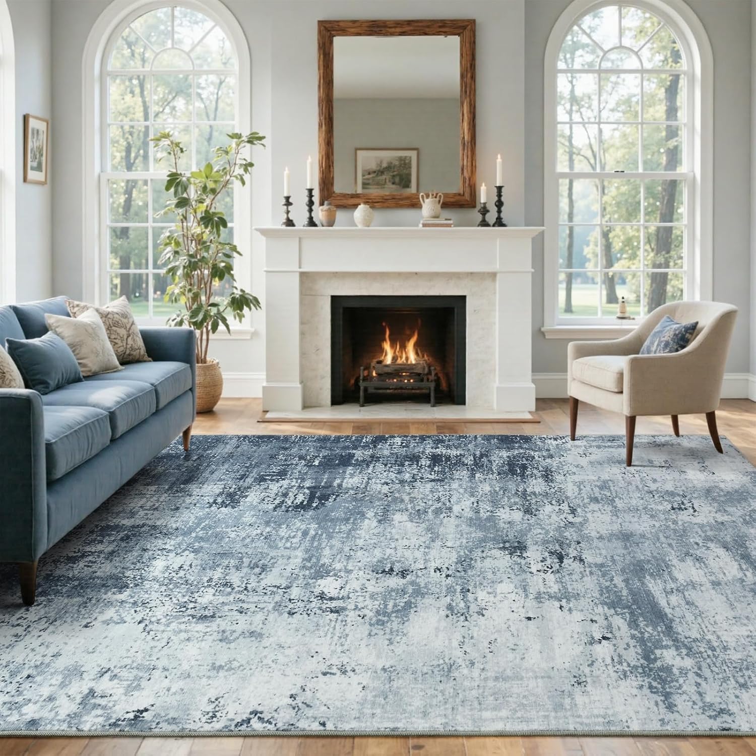 b0g1t3fsyp 2 6x9 Ft Large Area Rugs for Living Room, Soft Non-Slip Washable Rugs Modern Abstract Pattern Carpet for Bedroom Indoor Fl